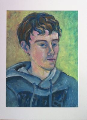 Portre - 40x30, 2012, Kağıt üzeri yağlı boya