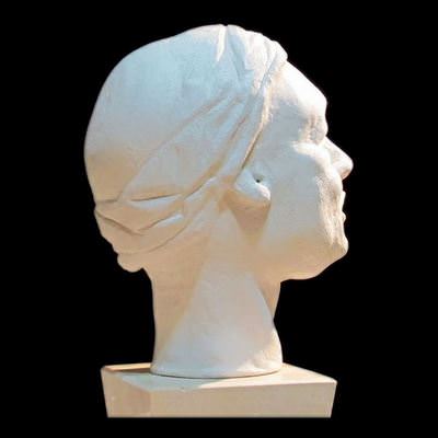 Ekspresif Baş, 24x16x18, Beyaz Çamur, 2008