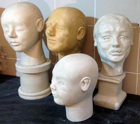 Ekspresif Başlar, 452x400, Polyester Döküm, 2008